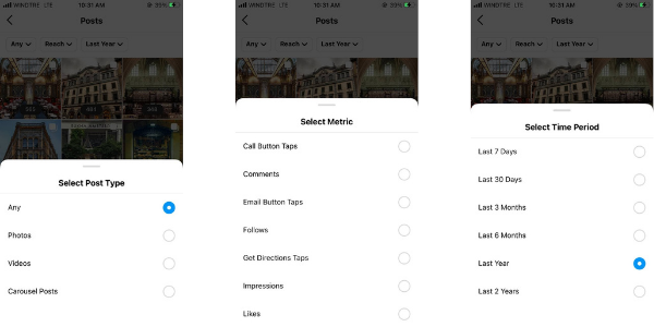 Instagram insights flow