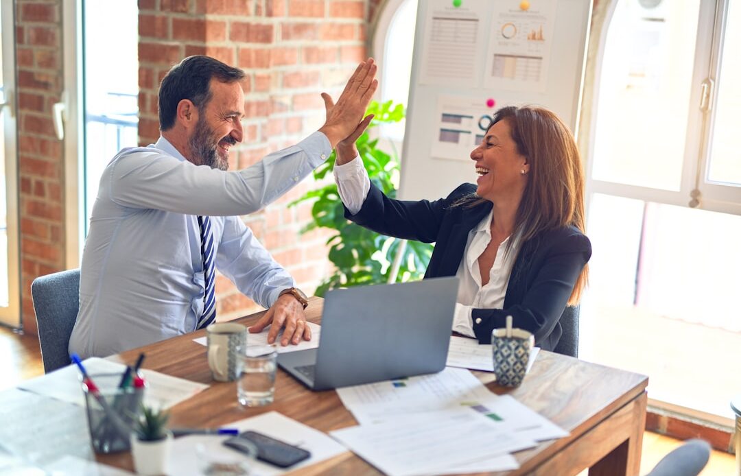Photo small business team management